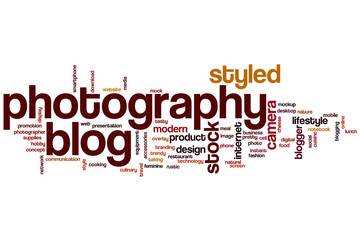 Photography blog word cloud
