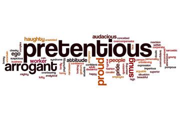 Pretentious word cloud