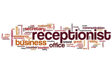 Receptionist word cloud