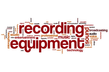 Recording equipment word cloud