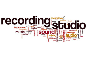 Recording studio word cloud