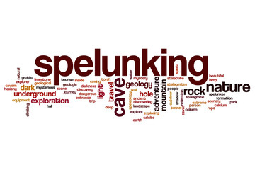 Spelunking word cloud