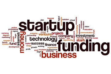 Startup funding word cloud