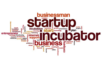 Startup incubator word cloud