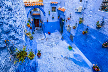Famous blue city of Chefchaouen, Morocco.