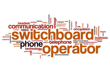 Switchboard operator word cloud