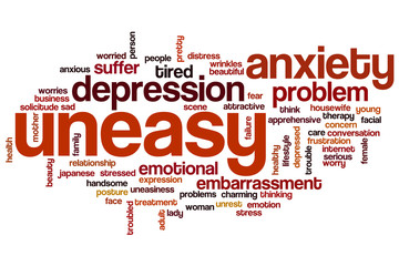 Uneasy word cloud