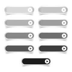 Greyscale long round buttons