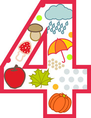 cyfra 4 © felicytka