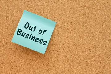 Out of Business notice