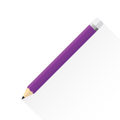 Stationery concept by pencil with purple tones.