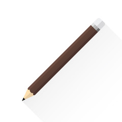 Stationery concept by pencil with brown tones.