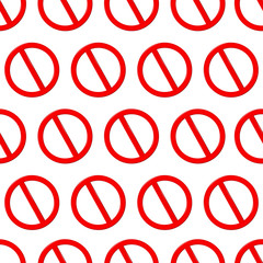 Seamless pattern with stop signs isolated 