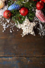 Wood christmas background