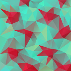 vector abstract irregular polygon red stars on the blue background with a triangular pattern
