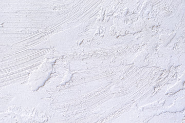 White concrete background. Top view. Horizontal.