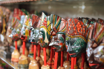 Yogyakarta, Jawa - May 10, 2016: Famous souvenirs at Yogyakarta Market IndonesiaYogyakarta, Jawa -...
