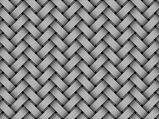 Vlies Fototapete Grau Nahtloses Muster der gewebten Faser des Vektors