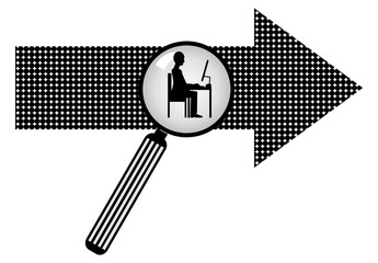 Graphic representation of idea of career growth