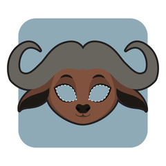 Buffalo mask for Halloween and other festivities