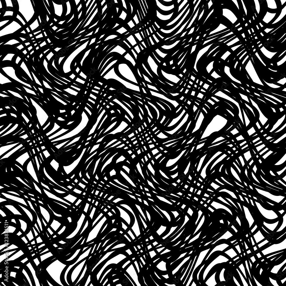Poster monochrome abstract geometric pattern in irregular fashion