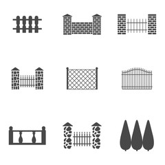 Fototapeta premium Fence icon set