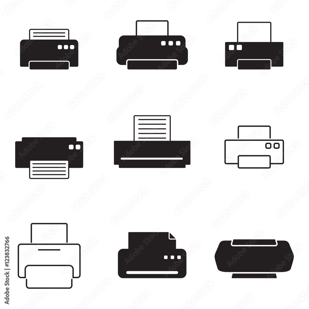 Sticker printer icon set - Stickers