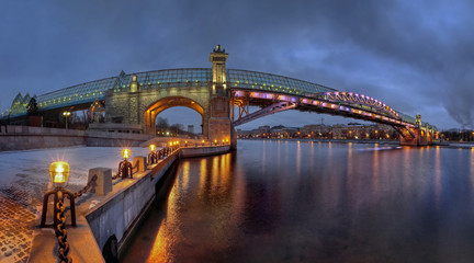 The Andreyevsky bridge in Moscow, Russia
