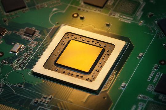 Integrated CPU in golden light