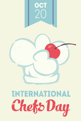 vector international chef day illustration