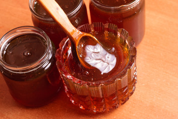 Honey in vintage jars,