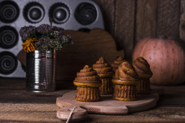 Homemade pumpkin muffins