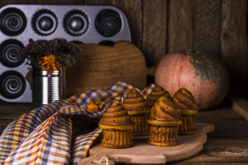 Homemade pumpkin muffins