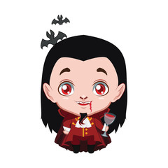 Cute Halloween vampire illustration