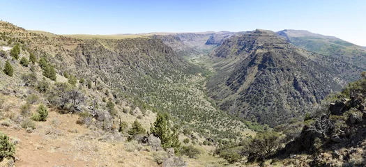 Foto op Canvas Panorama Big Indian Gorge, Steens Mountain, Harney County, Southeastern Oregon © hktelleria