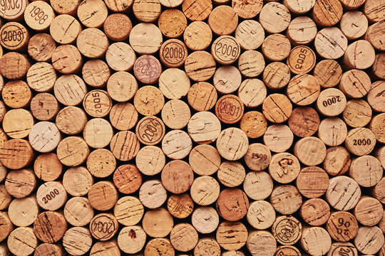 Texture of wine corks