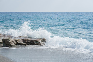 beautiful wave the mediterranean sea