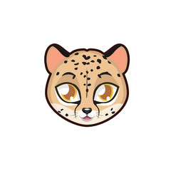 Cheetah portrait illustration
