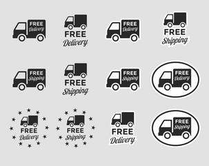 Free delivery icons