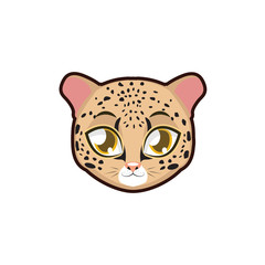 Leopard portrait illustration