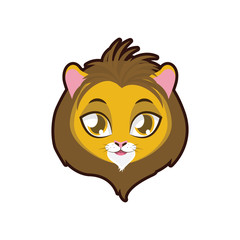 Lion portrait illustration