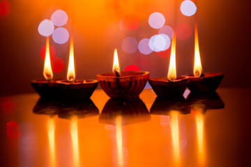 oil lamp for diwali festival