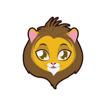 Lion portrait illustration