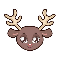 Reindeer portrait illustration