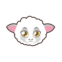 Sheep portrait illustration