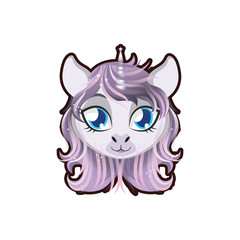 Unicorn portrait illustration