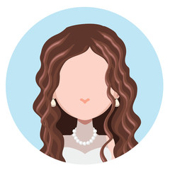 Woman with curyl hair avatar