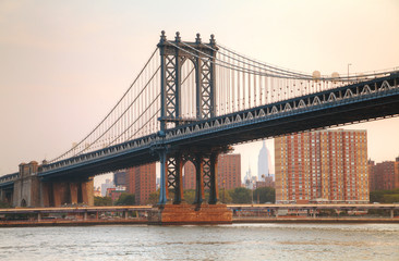 Manhattan bridge in New York City