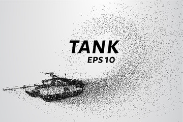 The tank of particles. The tank consists of small circles.