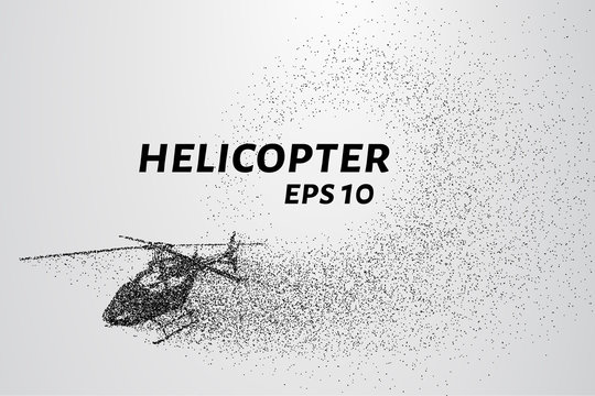 The helicopter of the particles. The helicopter breaks down into small molecules.